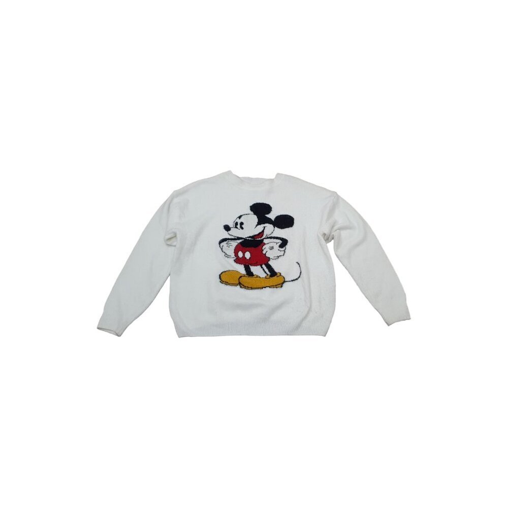 Disney Mickey Mouse Acrylic Sweater Women's Size L White long sleeves - Picture 3 of 8